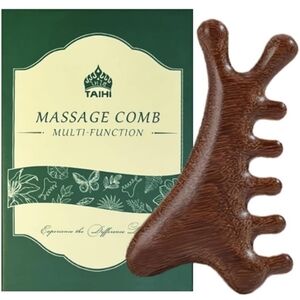 TAIHI Green Sandalwood Scalp Comb Gua Sha Head Neck Face Care Self Care Relax